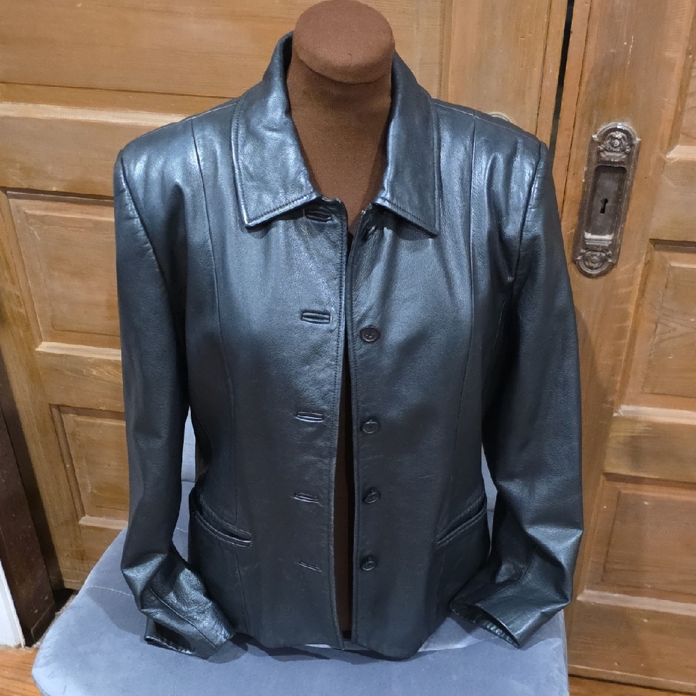 Preston & York Charcoal Leather Jacket